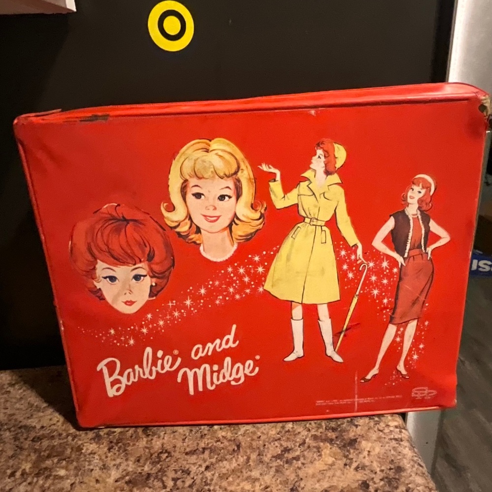 Vintage Barbie and midge dolls